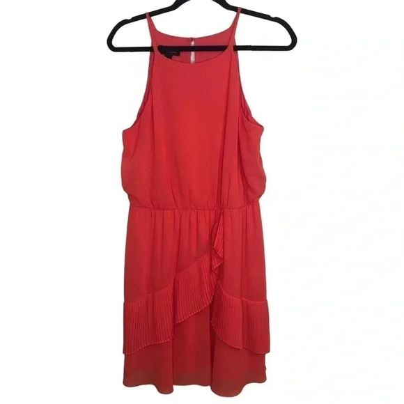 BCX Ruffled Chiffon Blouson Dress Size Large - Picture 4 of 11